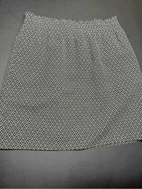 J. Crew Black Mini Skirt with White Polka Dot Print